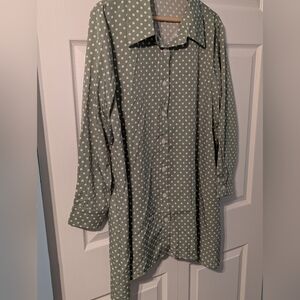 Polka Dot Green Women's Shirt